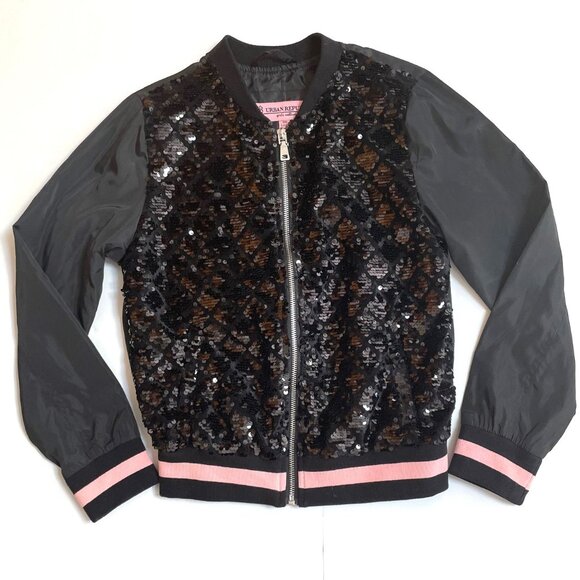 URBAN REPUBLIC GIRLS COLLECTION SEQUIN FRONT JACKET 14 - Picture 1 of 7